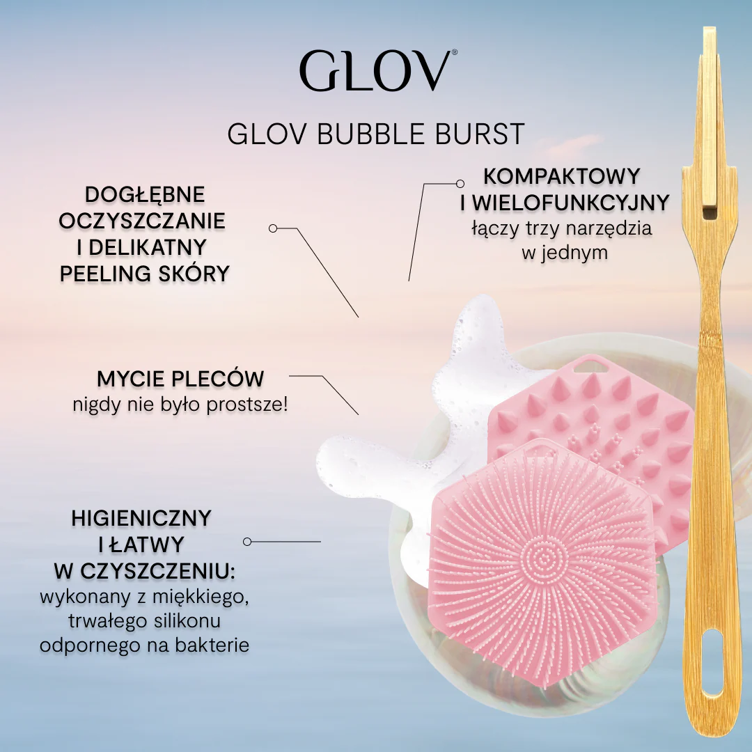 3w1 Silikonowa Myjka i Masażer do Ciała, Skóry głowy i pleców BUBBLE BURST - Image 3