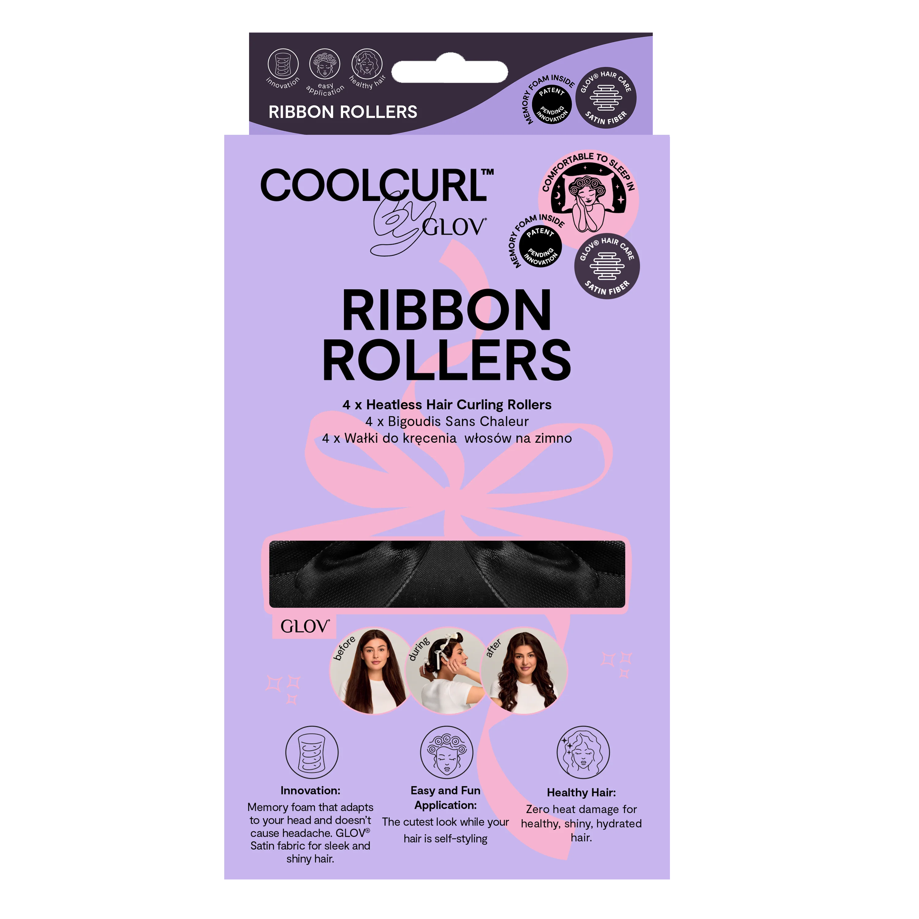 COOLCURL™  Ribbon Rollers - Wałki do kręcenia włosów na zimno GLOV® - Image 14