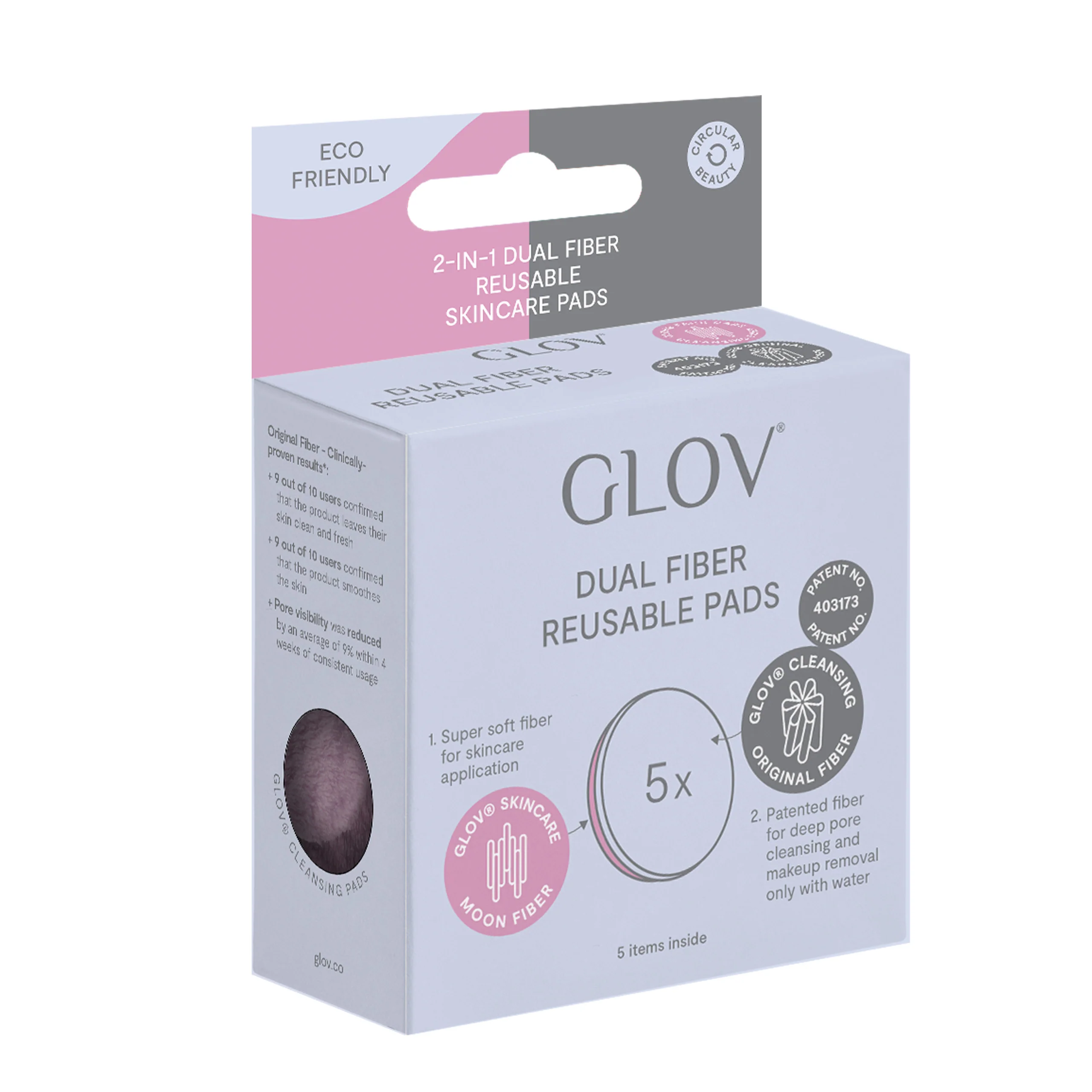Wielorazowe płatki kosmetyczne z dwóch rodzajów włókien GLOV® - Image 5