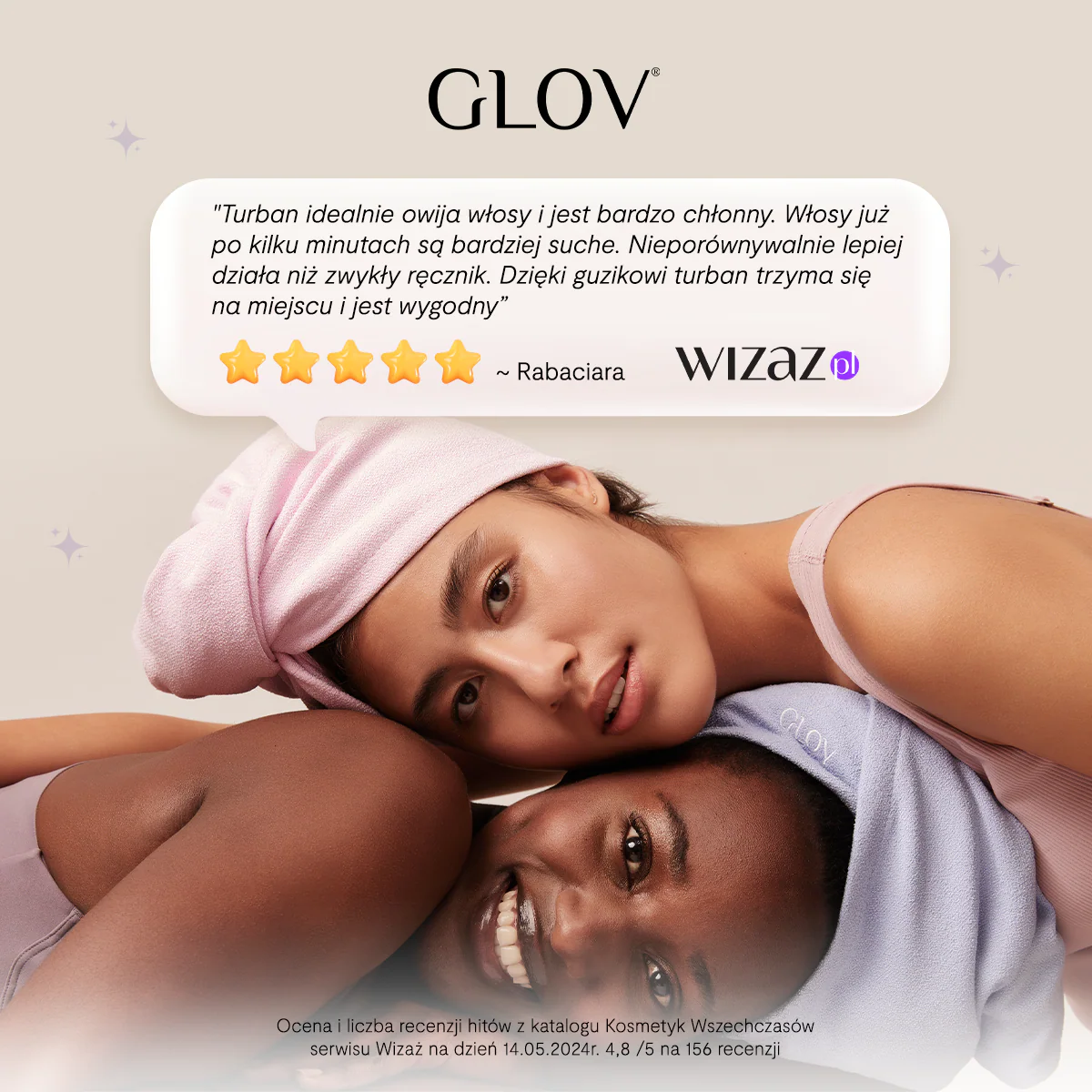 Ultrachłonny, pielęgnacyjny turban do włosów GLOV® - Image 5