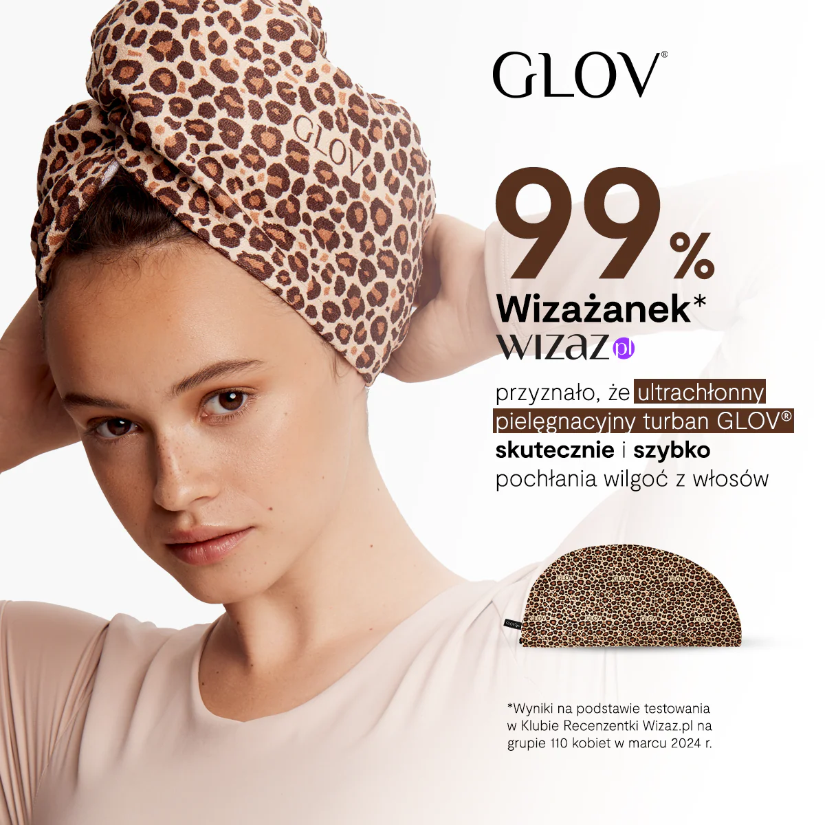 Ultrachłonny, pielęgnacyjny turban do włosów GLOV® - Image 6
