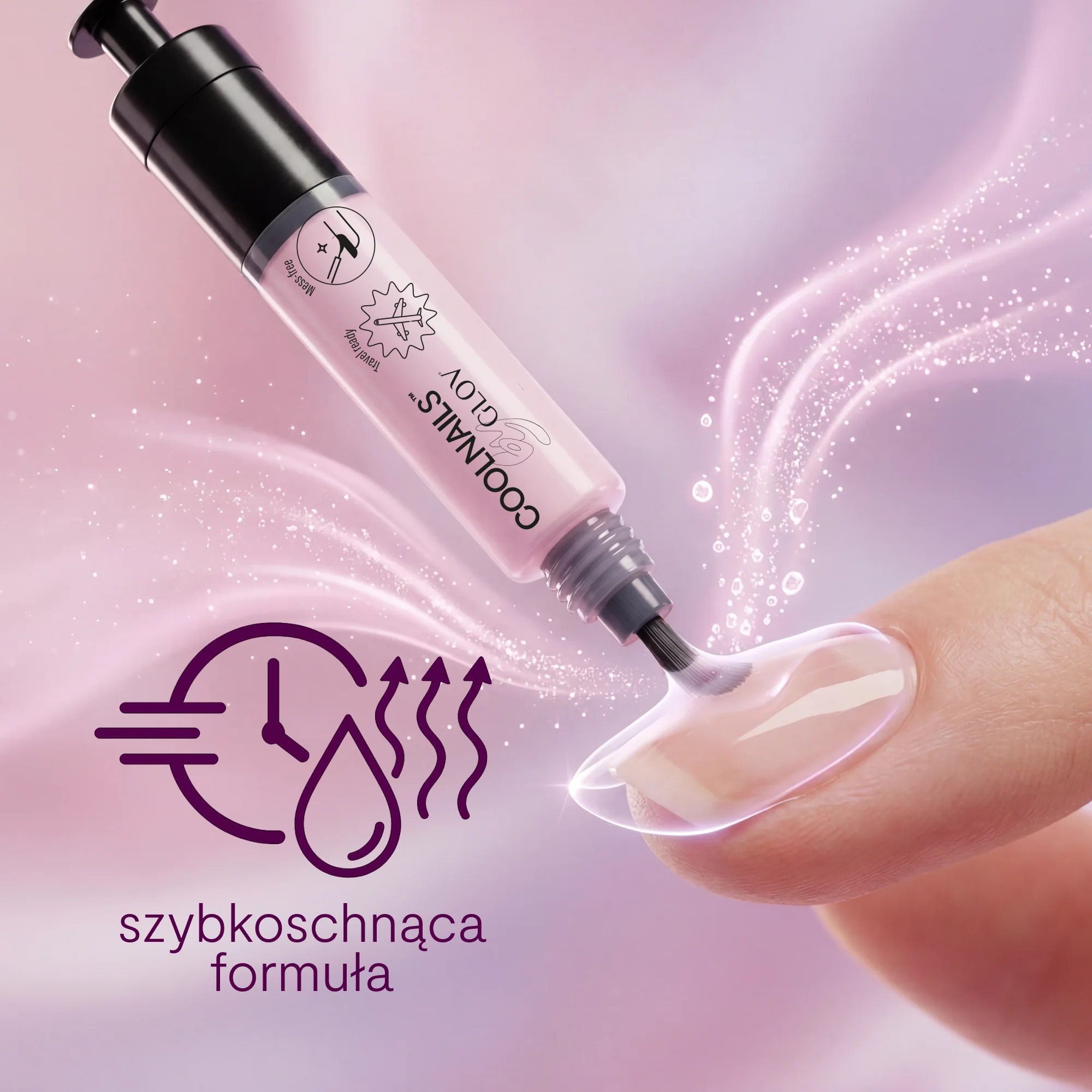 Klasyczny lakier Nude Rosewood COOLNAILS GLOV – spokojny, stonowany odcien różu - Image 9