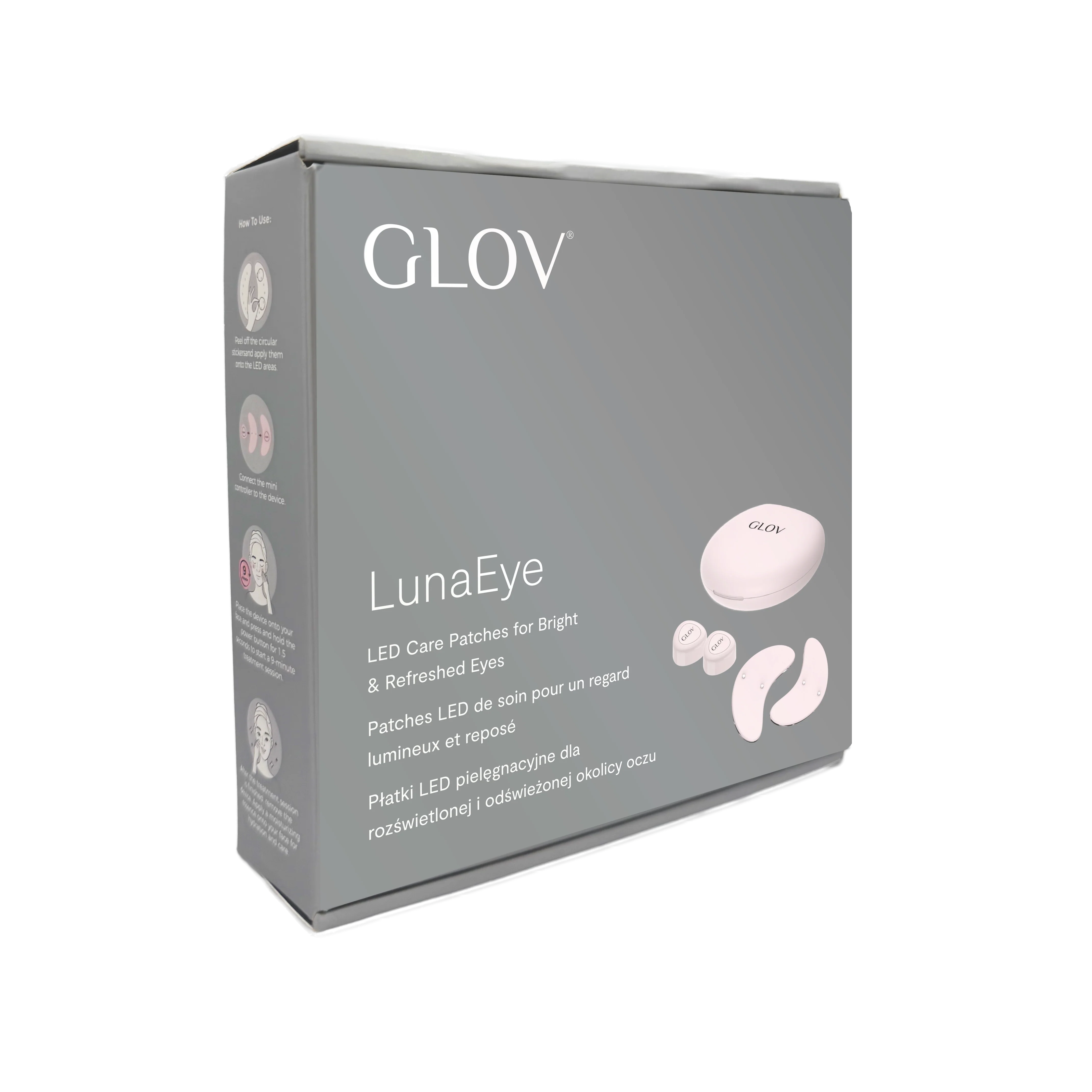 Płatki GLOV LED LUNA EYE z etui ładującym dla rozświetlonej i odświeżonej okolicy oczu - Image 8