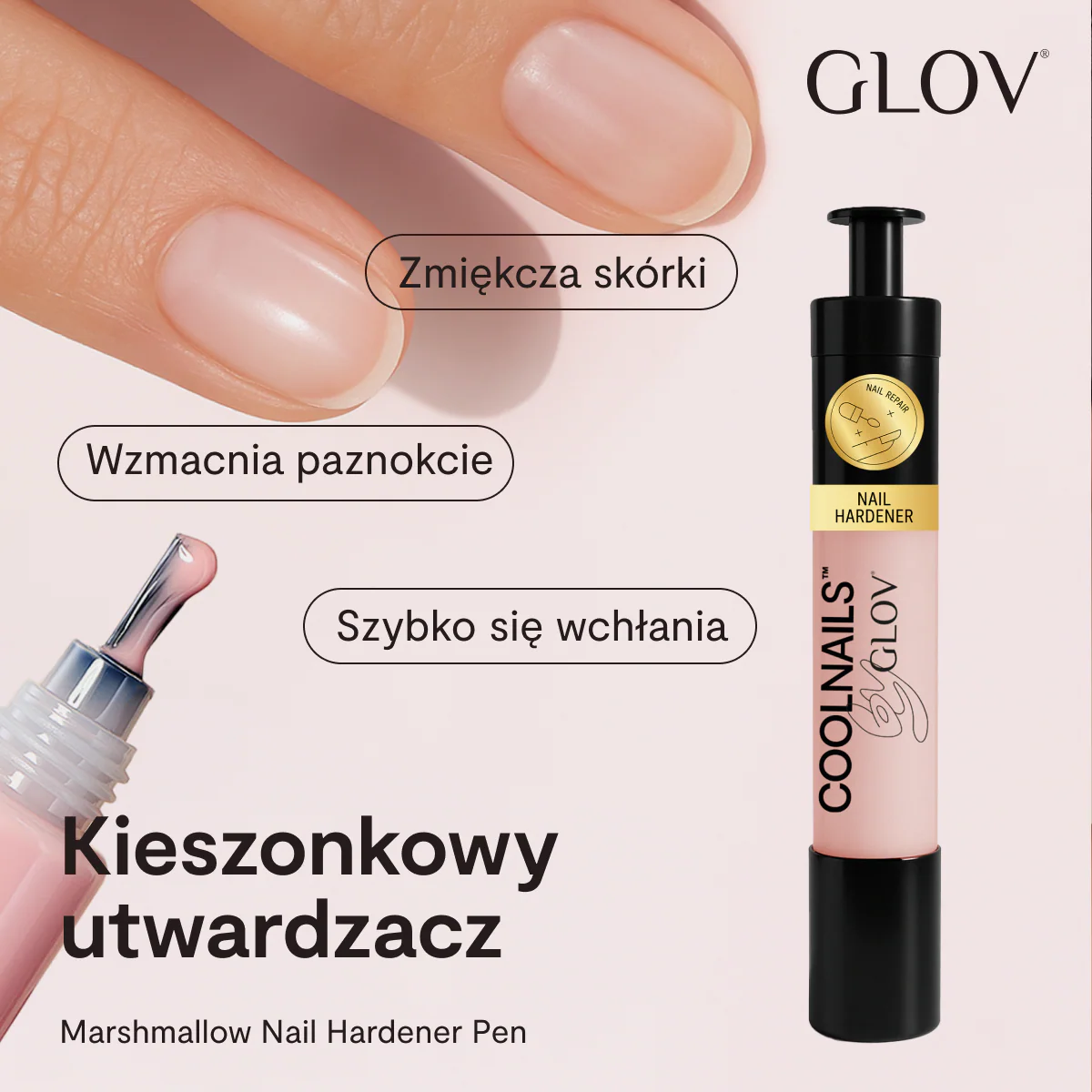 Utwardzacz do paznokci w formie pisaka COOLNAILS Marshmallow Nail Hardener Pen - Image 3