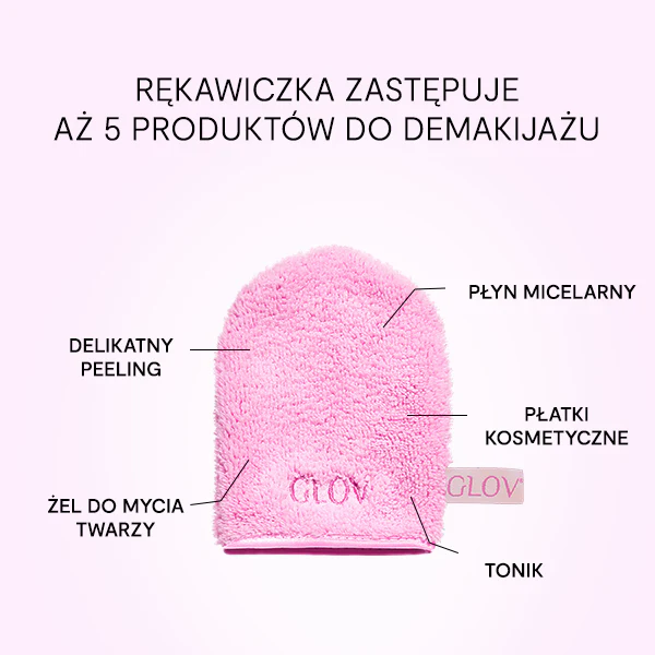 WIELOPAK 3 sztuki Rękawiczka do demakijażu i oczyszczania twarzy GLOV - Image 4