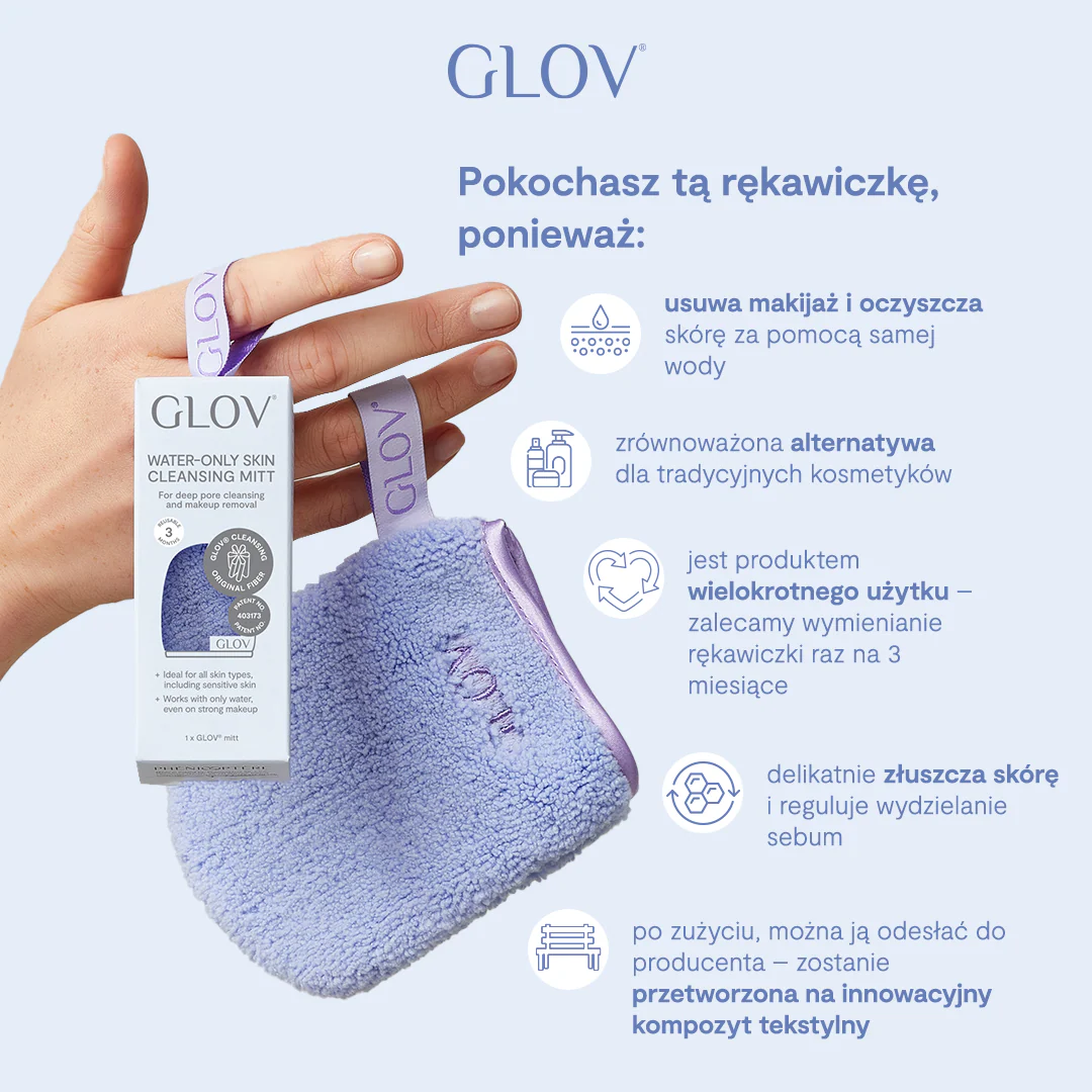 WIELOPAK 3 sztuki Rękawiczka do demakijażu i oczyszczania twarzy GLOV - Image 5