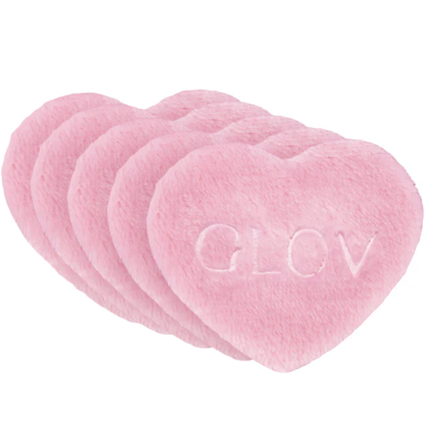 GLOV® Wielorazowe puszyste płatki kosmetyczne w kształcie serca - Image 4